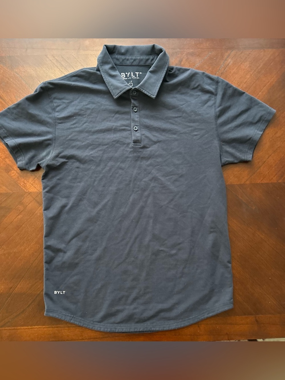BYLT Basics Navy Short-Sleeve Polo size L - Picture 2 of 6